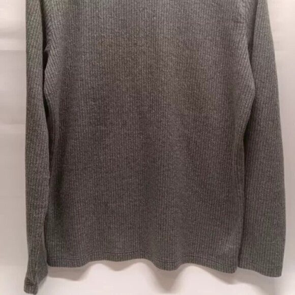 Michael Kors Men's Medium Ribbed Knit Crewneck Long Sleeve Gray Sweater GUC - Picture 7 of 8